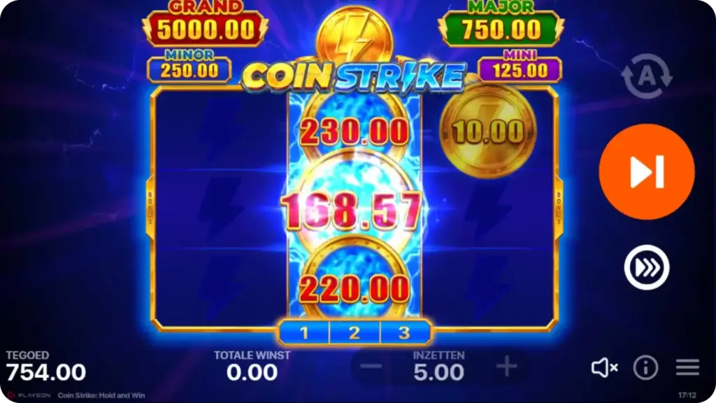 Functie Hold and Win in Coin Strike