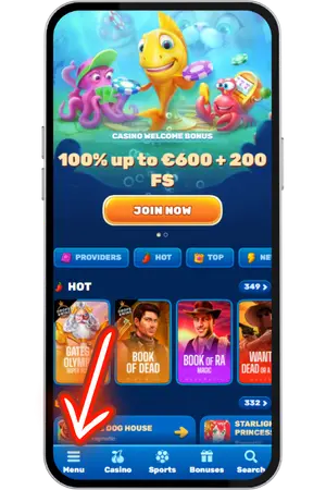 Om de Coin Strike Demo in het casino te spelen, ga je naar het menu