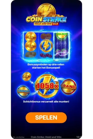 Coin Strike slot demo startscherm na het laden