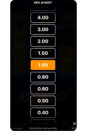 Coin Strike slot demo inzet instellen voor de spin