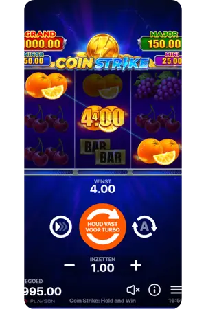 Coin Strike demo winnende combinatie op de rollen